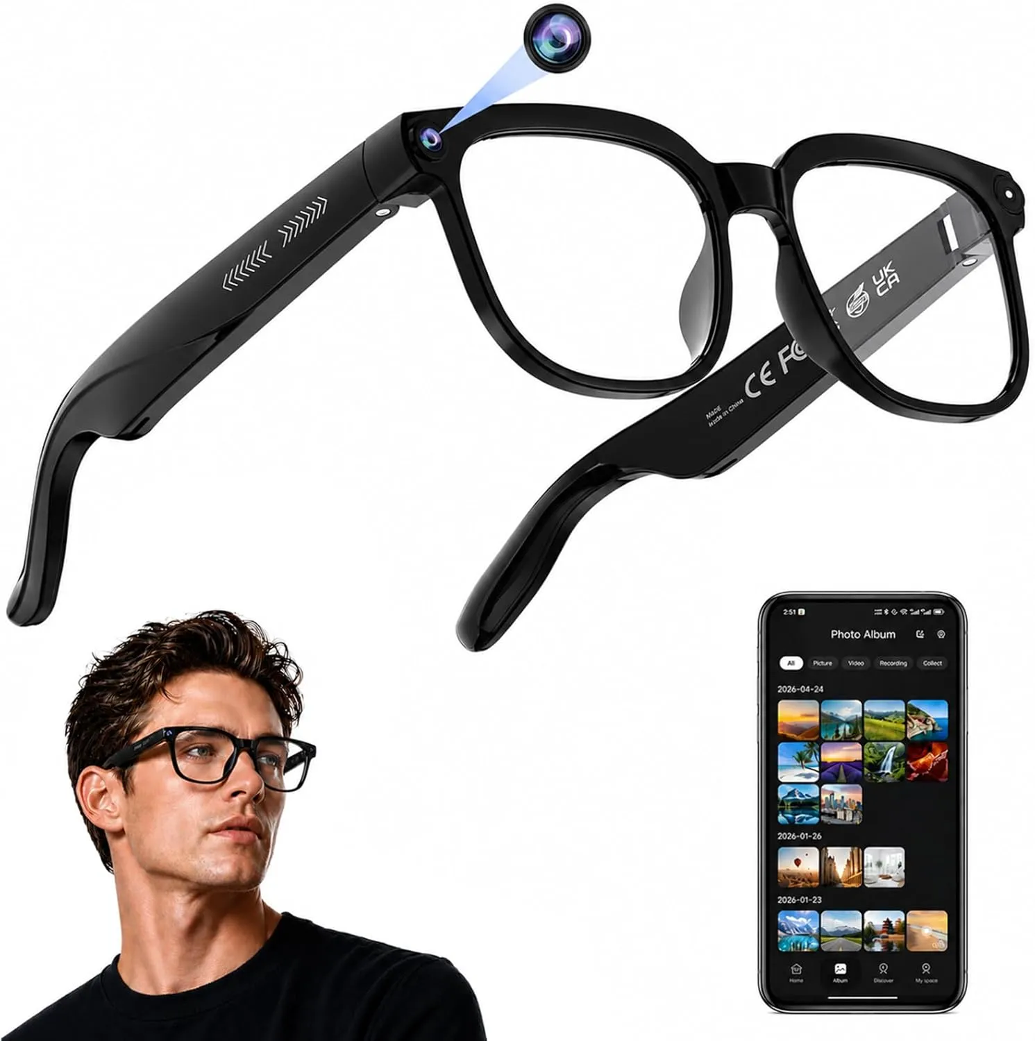 AI Smart Glasses with Camera