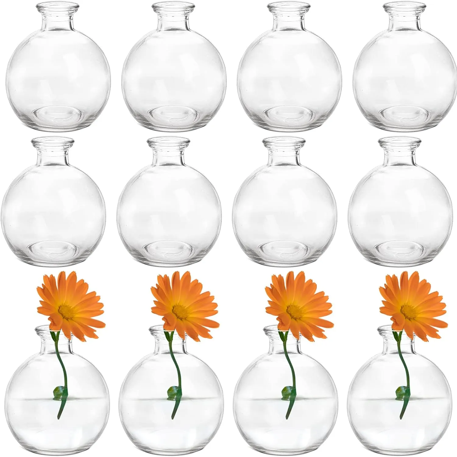 Small Glass Ball Bud Vase