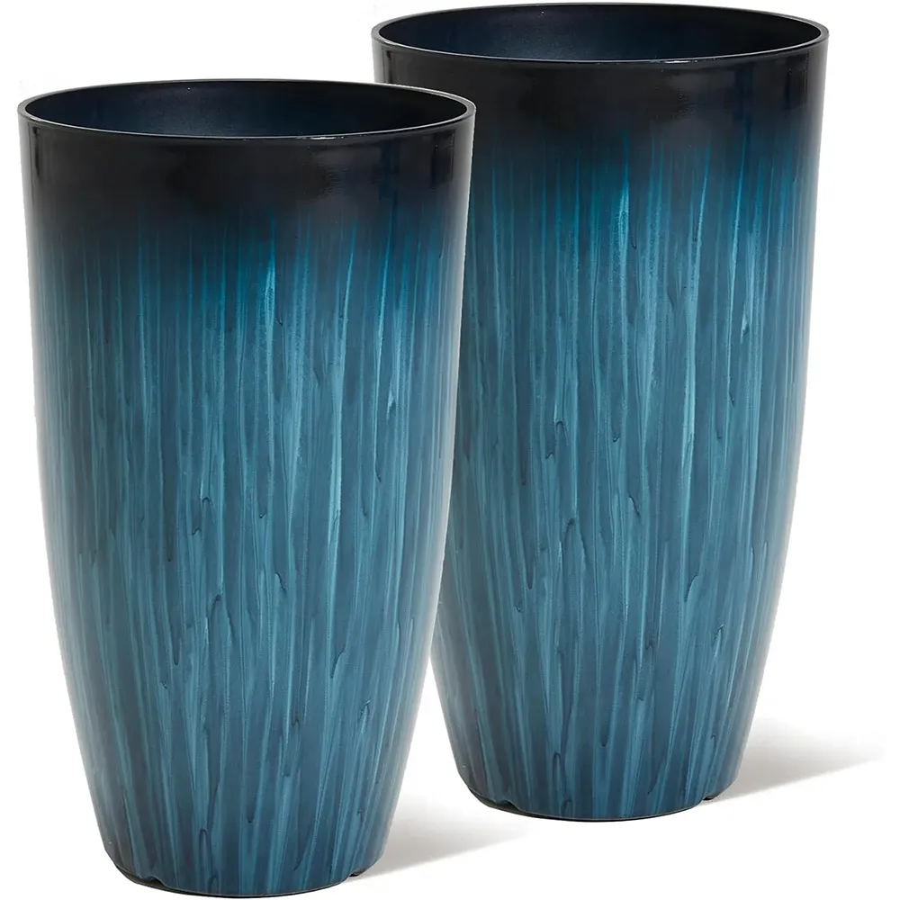 Tall Plastic Planters Set of 2