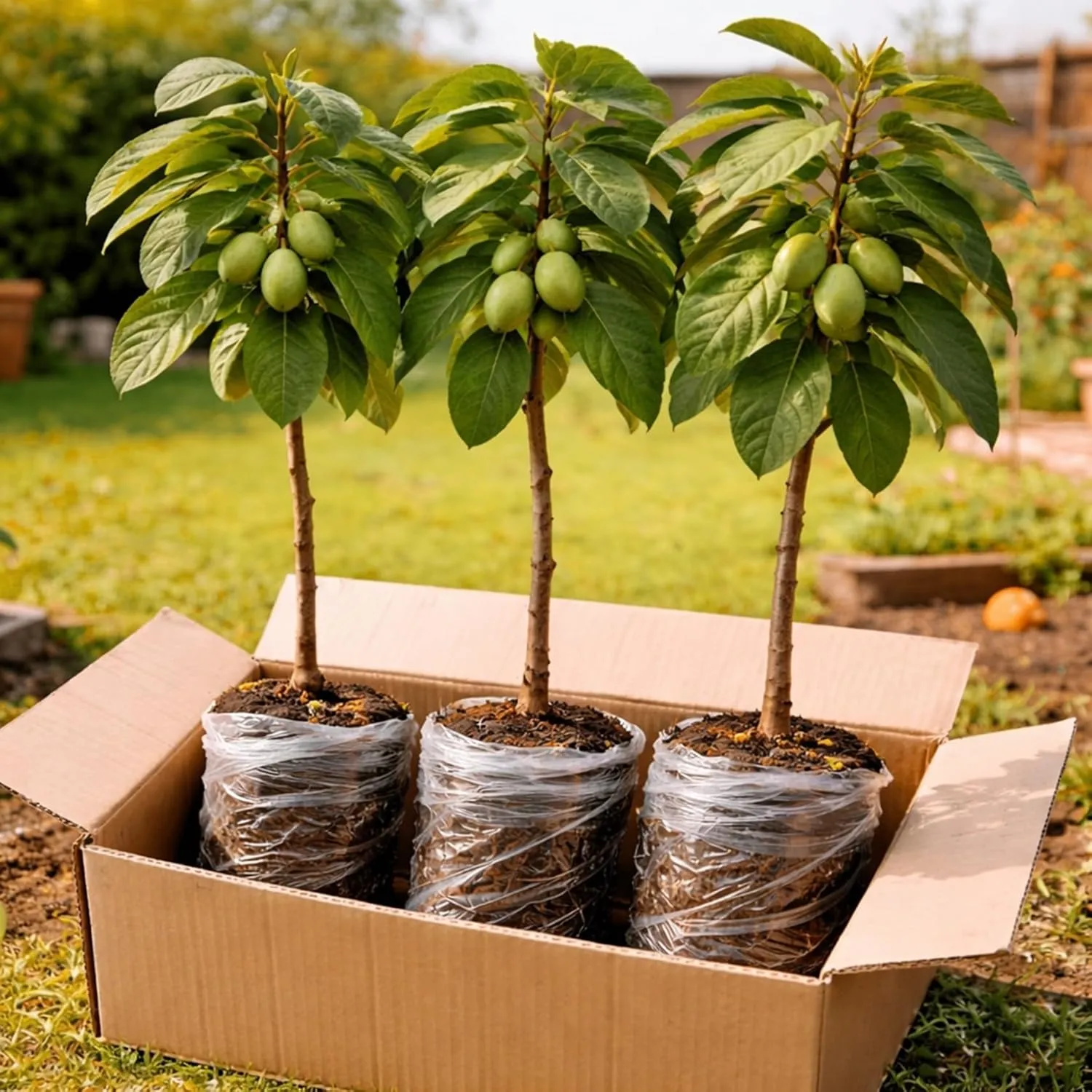 3 Pack Live Pawpaw Trees