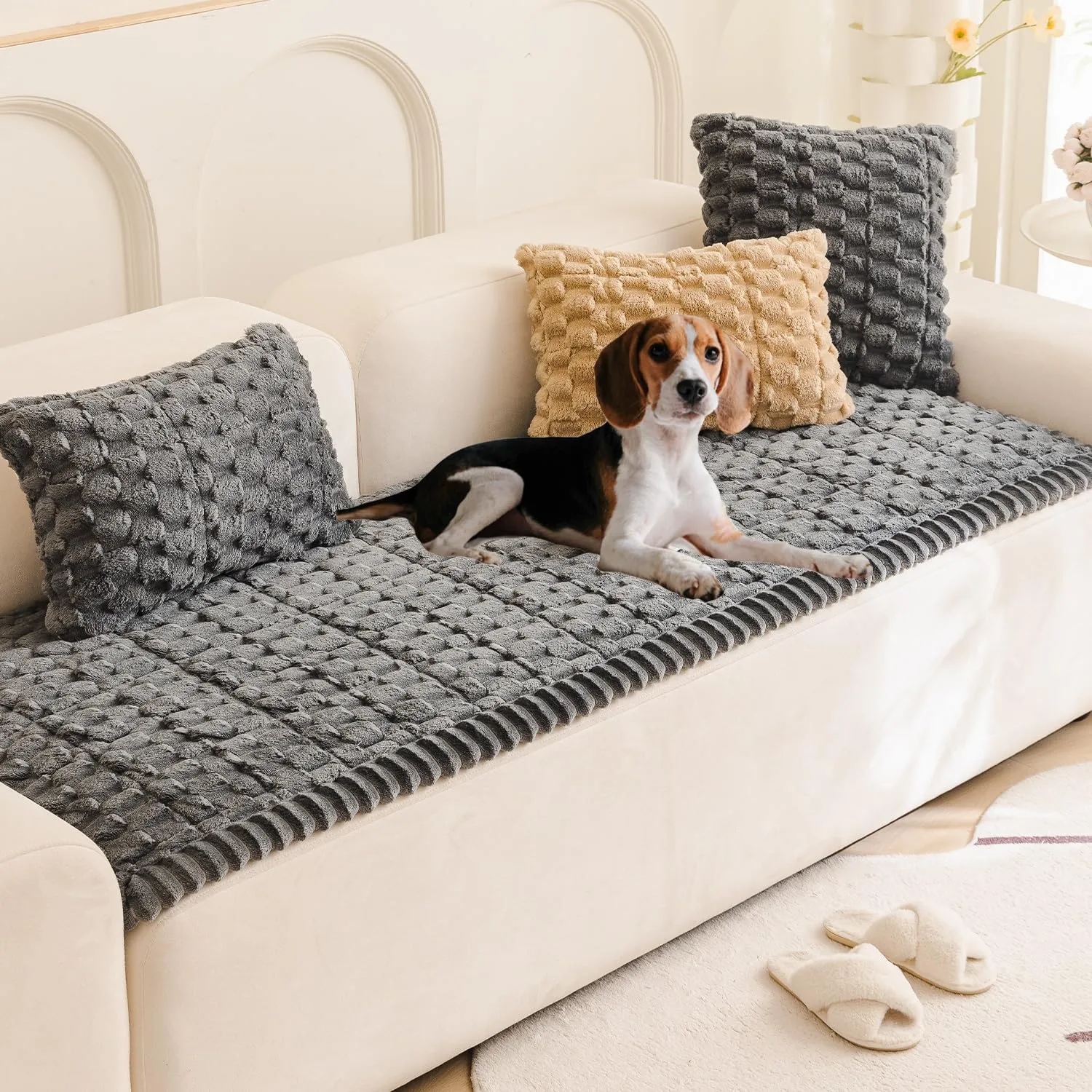 Couch Cover for Dogs Fuzzy Sofa Covers for Pet