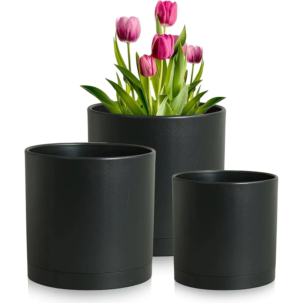 3 Set Cylinder Flower Pots