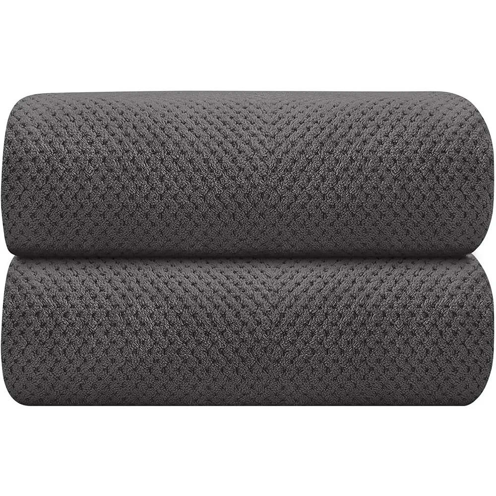 HOMEXCEL Grey Bath Towels 2 Pack